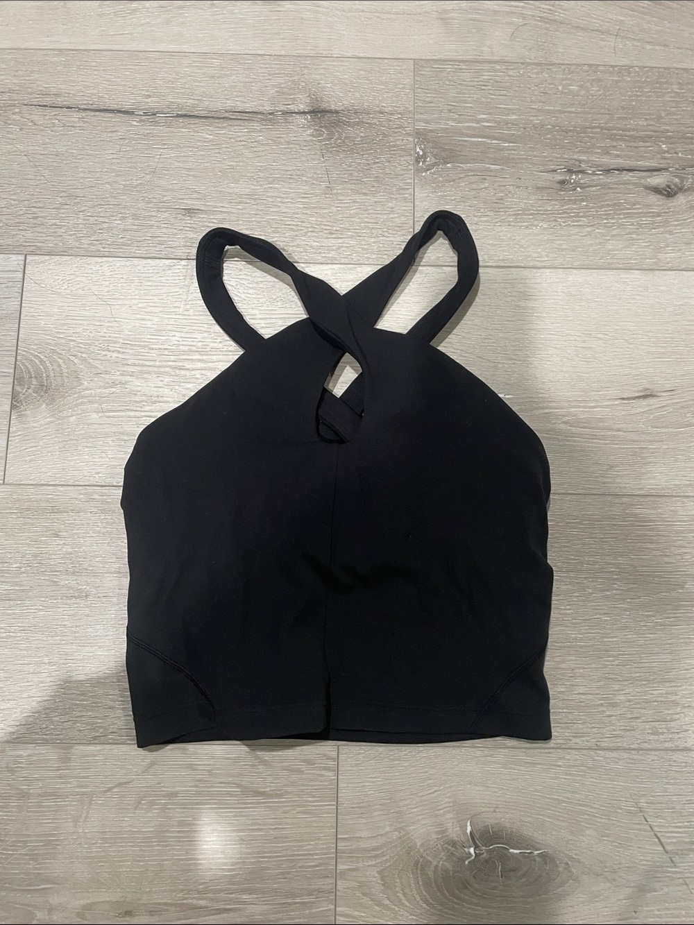 lululemon athletica Black Crisscross Halter Sports Bralette
